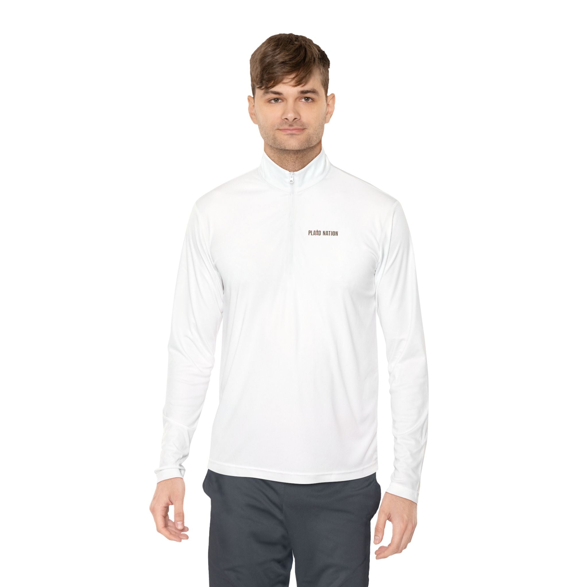 Men's Plaid Nation Quarter-Zip Pullover