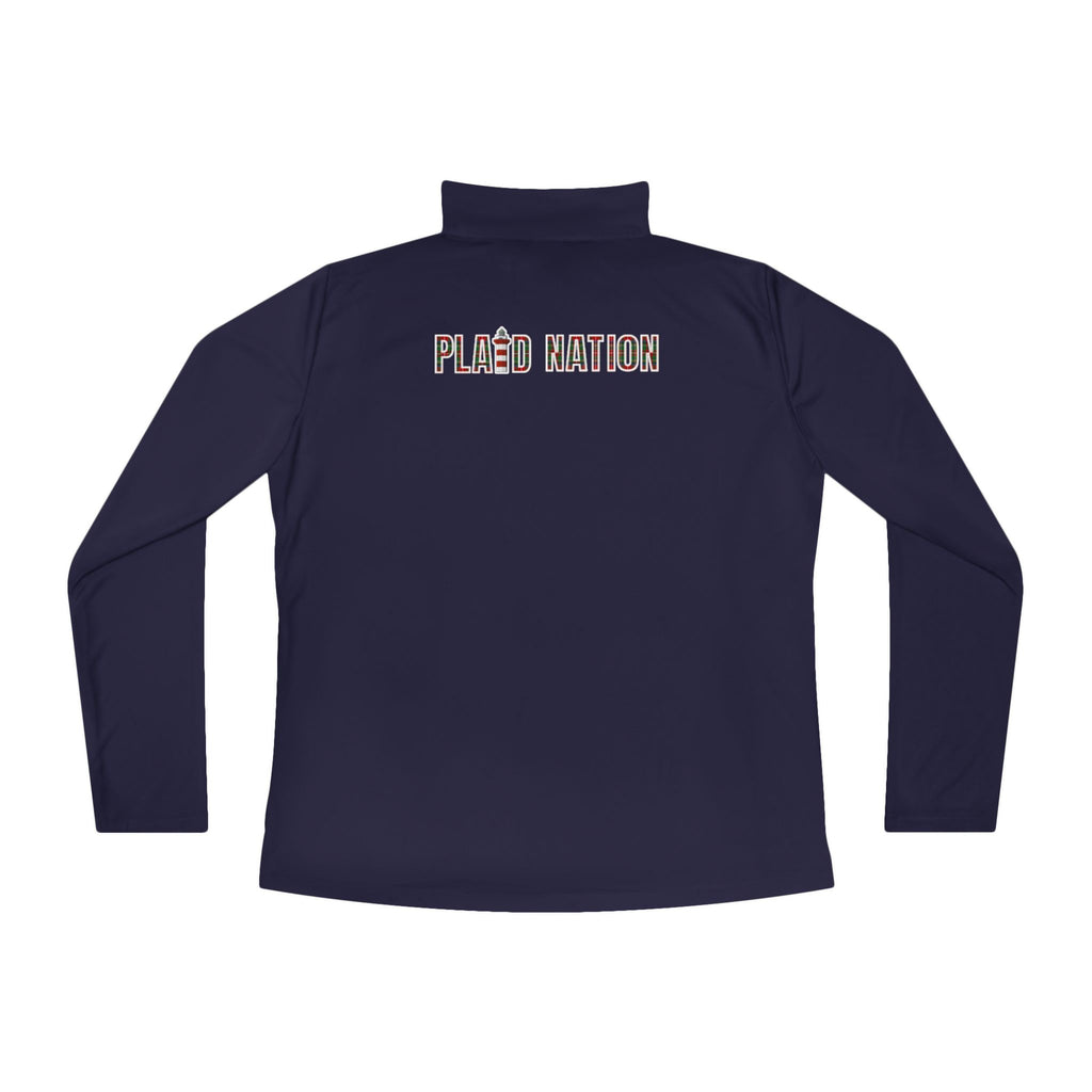 Ladies Plaid Nation Quarter-Zip Pullover