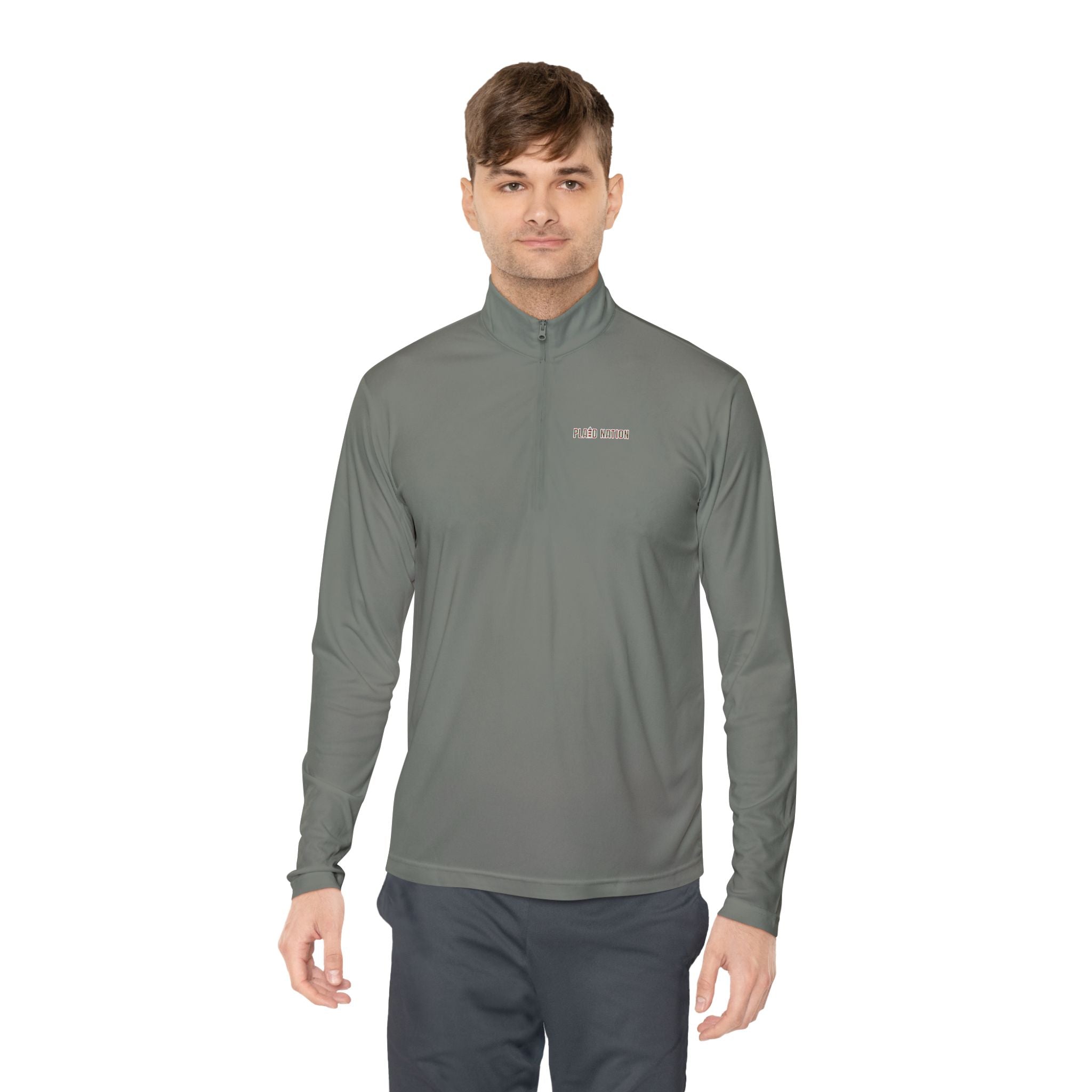 Men's Plaid Nation Quarter-Zip Pullover