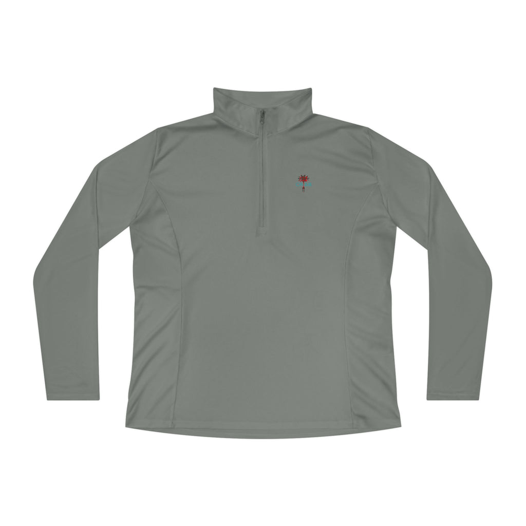 Ladies Plaid Nation Quarter-Zip Pullover