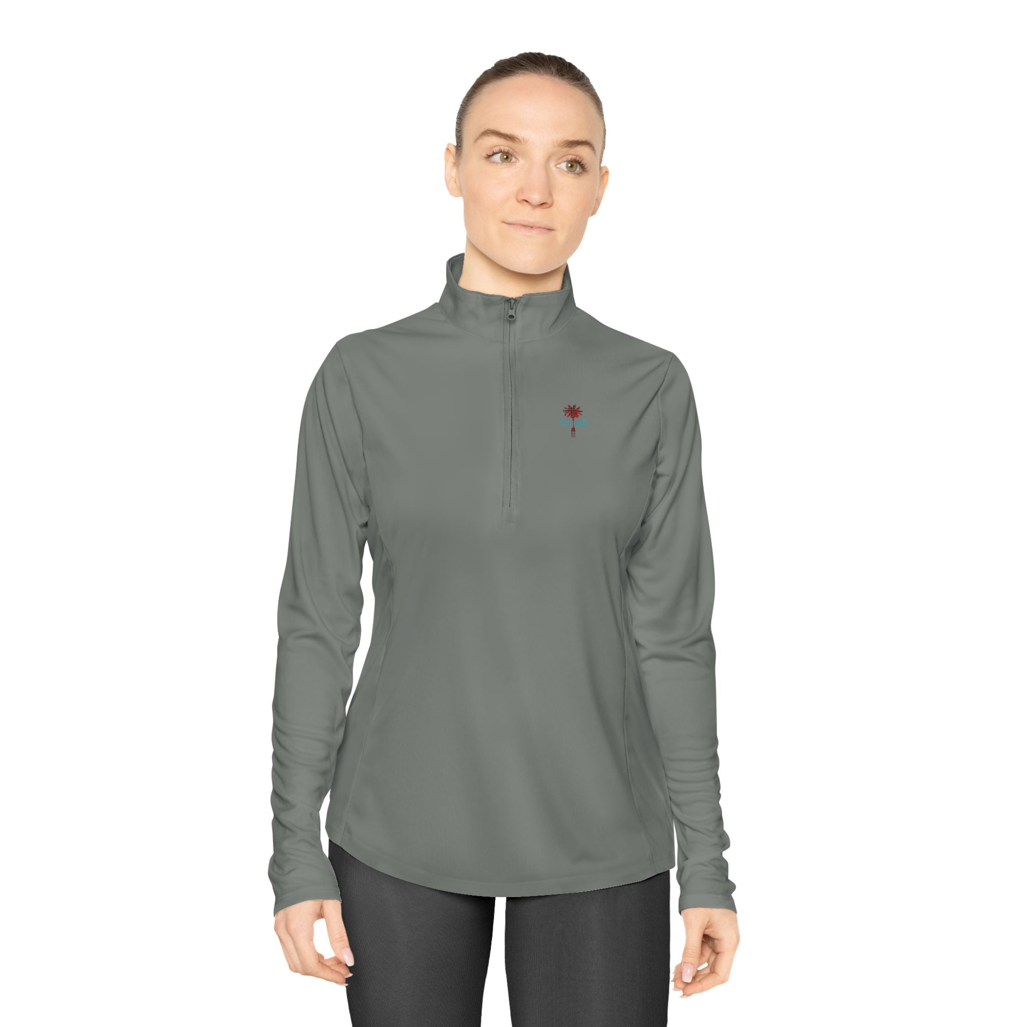Ladies Plaid Nation Quarter-Zip Pullover