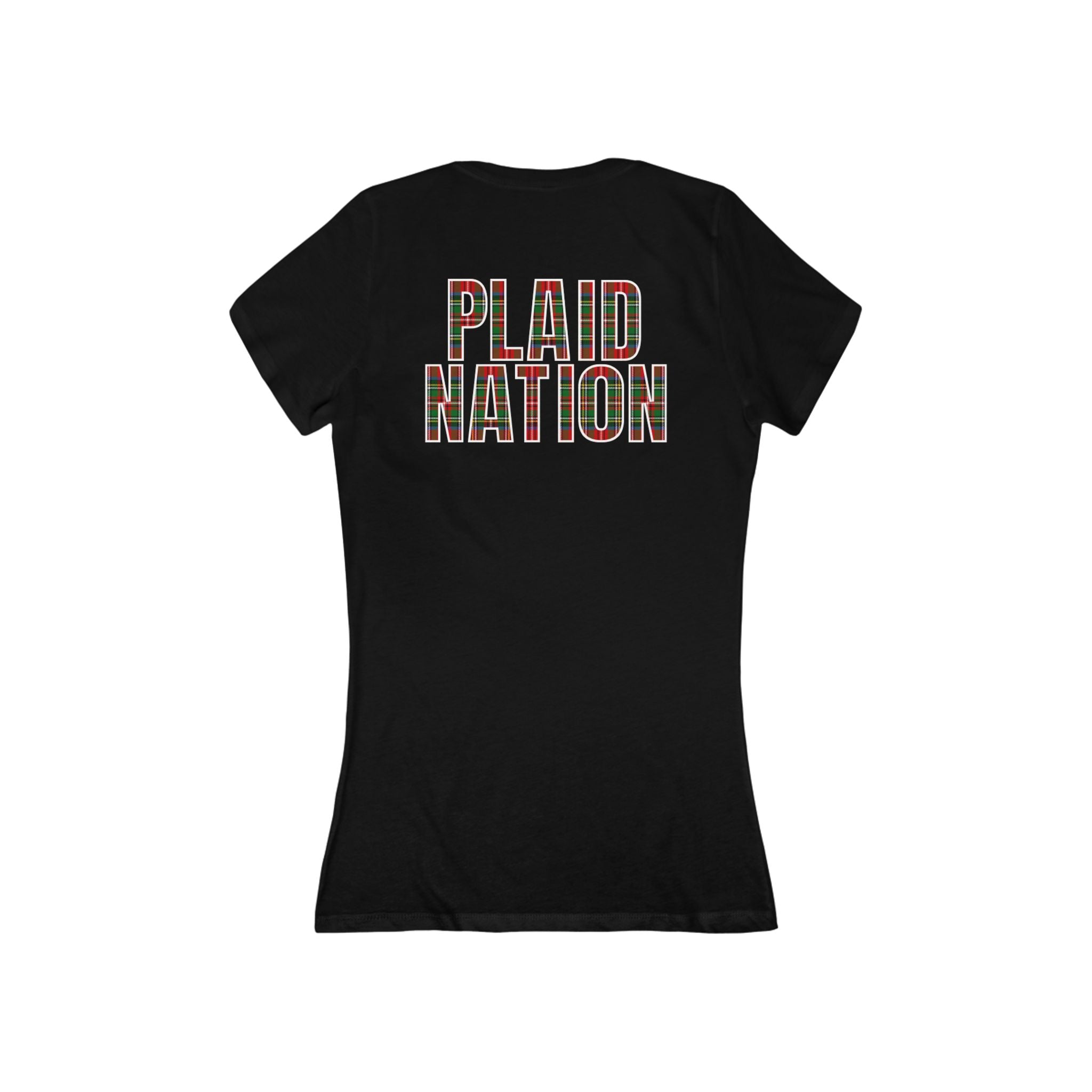 Plaid Nation Deep V-Neck Tee