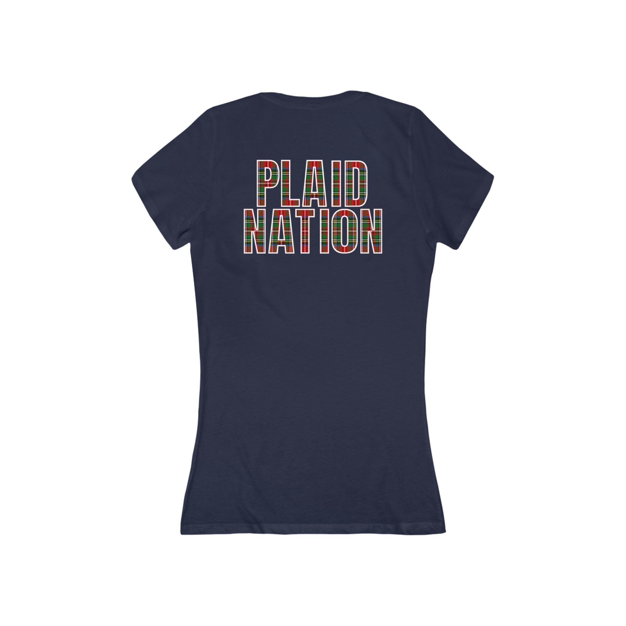 Plaid Nation Deep V-Neck Tee
